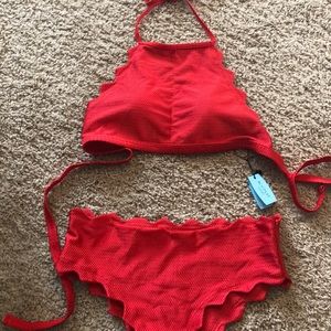 Cupshe Red Cheeky Gal Swimsuit